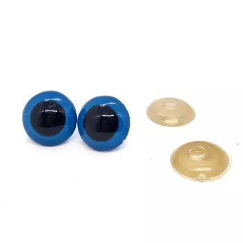 Oczka plastikowe do zabawek 20mm niebieskie 2szt (1 para)